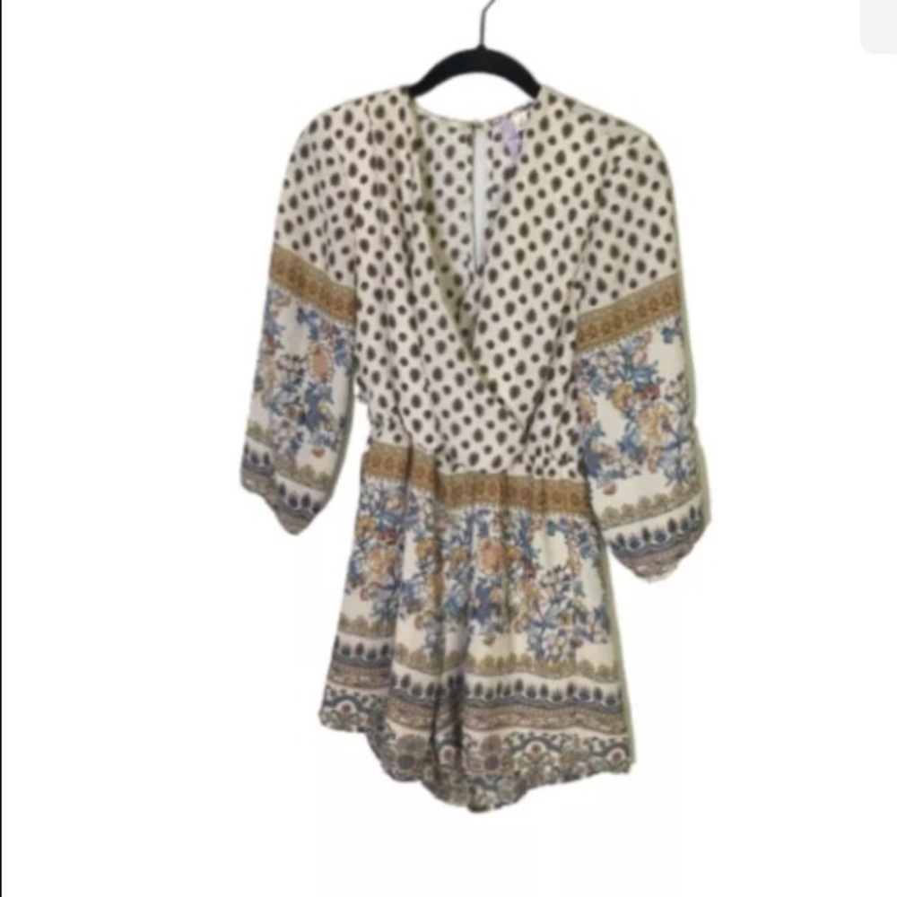 Alya Francesca's Montana Printed Romper Boho Floral S EUC